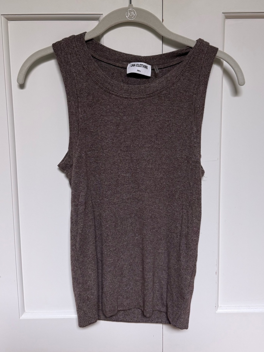 LNA Clothing Jones Rib Tank in Cocoa